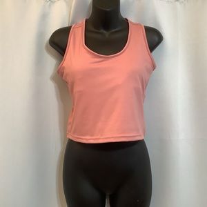 Priessei Sports Bra Women’s L Tank Crop Racerback NWOT Pink